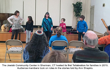 Ann Shapiro At a Jewish Community Center Tellabration in 2015